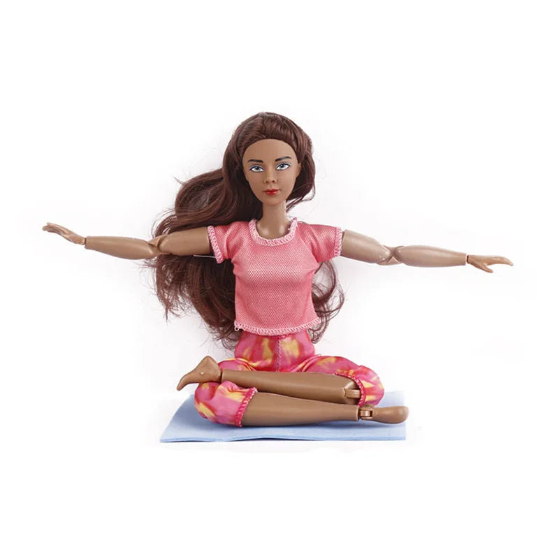 Black Yoga Doll 30cm Female Sport Figure