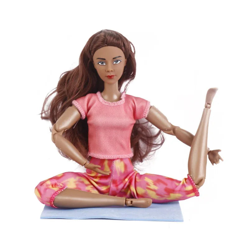 Black Yoga Doll 30cm Female Sport Figure