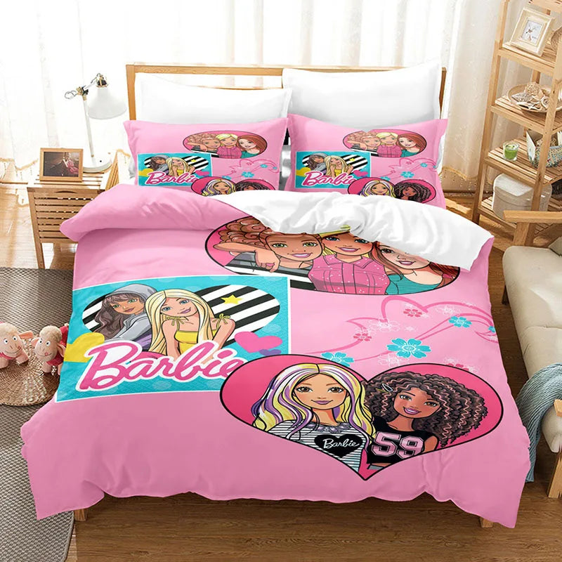 Cute Fashion character Printed Quilt Cover 2/3 Piece Set Girls Comfortable Women\'s Quilt Cover