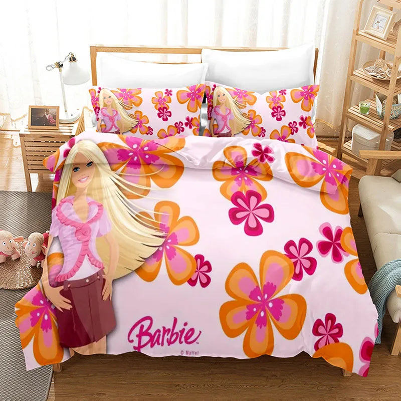 Cute Fashion character Printed Quilt Cover 2/3 Piece Set Girls Comfortable Women\'s Quilt Cover