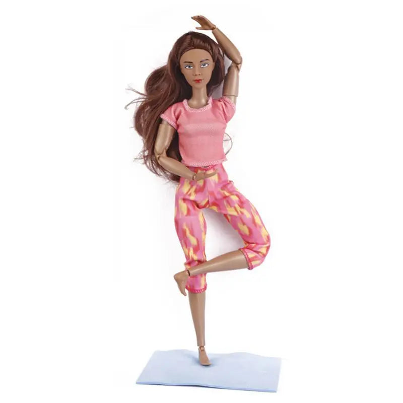 Black Yoga Doll 30cm Female Sport Figure