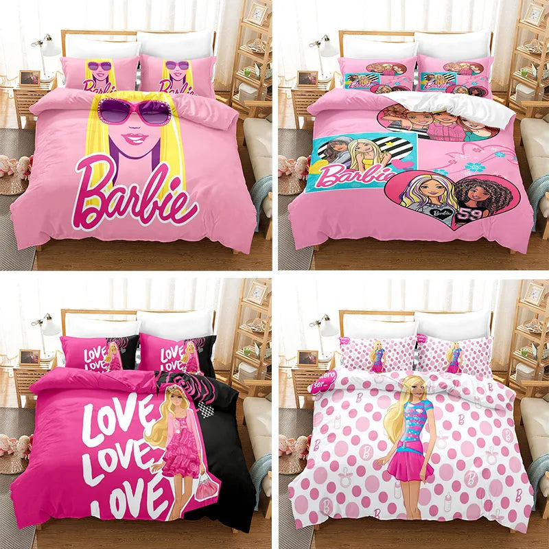 Cute Fashion character Printed Quilt Cover 2/3 Piece Set Girls Comfortable Women\'s Quilt Cover