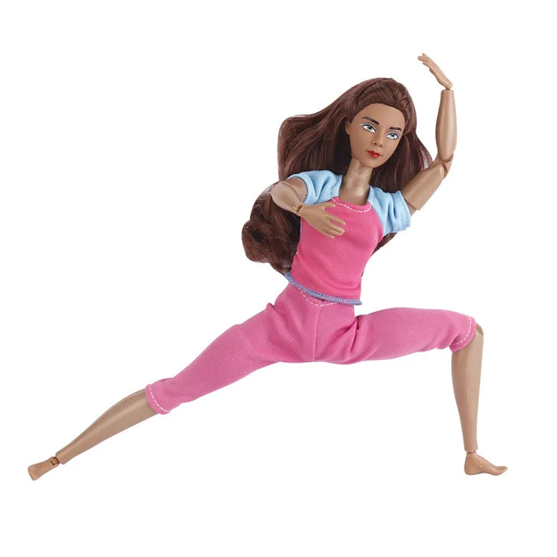 Black Yoga Doll 30cm Female Sport Figure