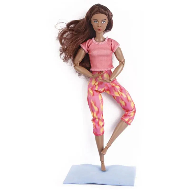 Black Yoga Doll 30cm Female Sport Figure